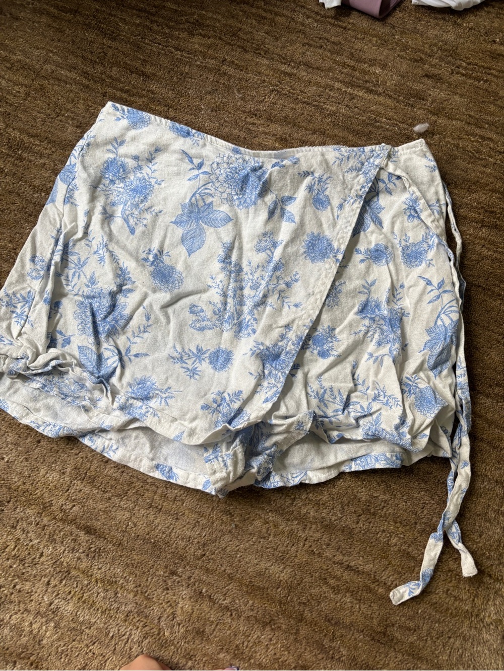 Blue and white skort